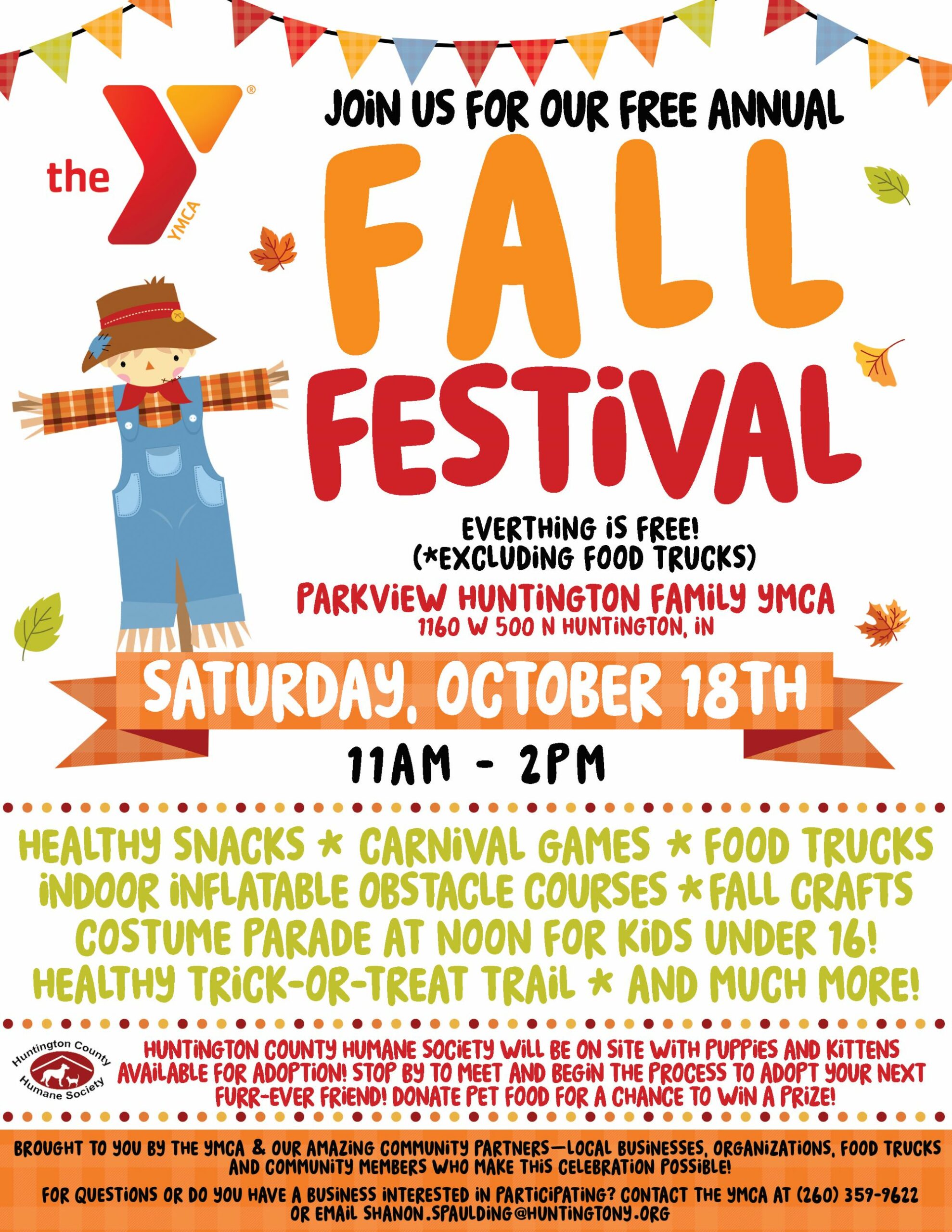 Free Fall Festival slated for October 18